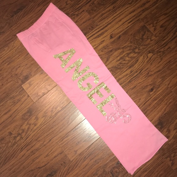 SOLD VS Angel Jogger Sweat Pants Pink Loungewear - Picture 4 of 8